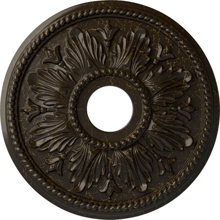 Edinburgh Medallion (Canopies up to 5 1/8"), 18 1/8"OD x 3 1/2"ID x 2 3/4"P, Stone Hearth Crackle